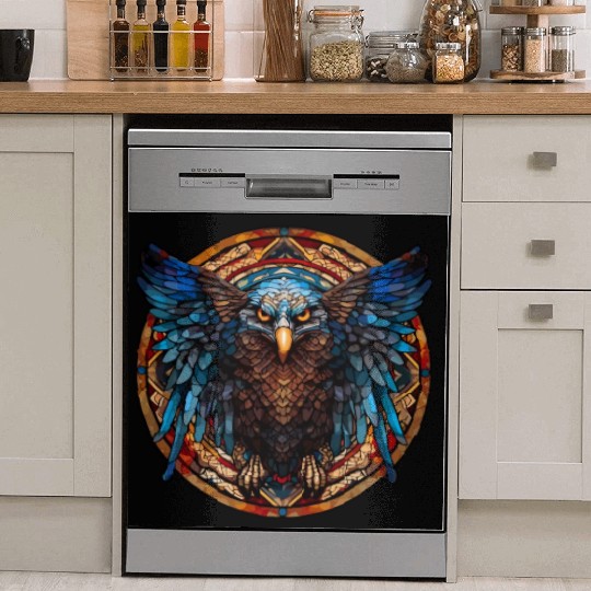 Stained Glass Eagle (4 of 4) Dish Washer Covers