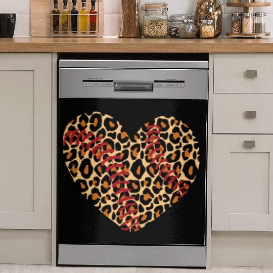 Baseball Leopard Heart Dish Washer Covers Cute Mom Dad Men Women