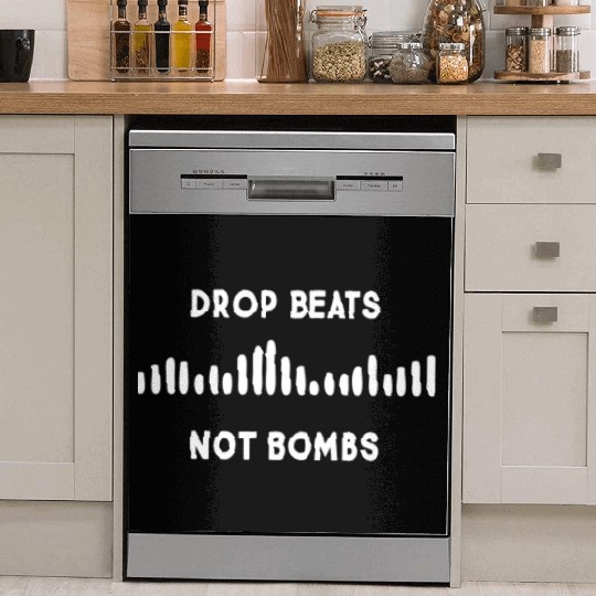 Drop Beats Not Bombs Anti-War Musician Dish Washer Covers