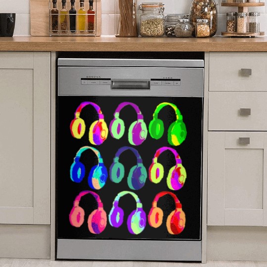 EDM DJ Headphones Dance Rave Music Festival Dish Washer Covers