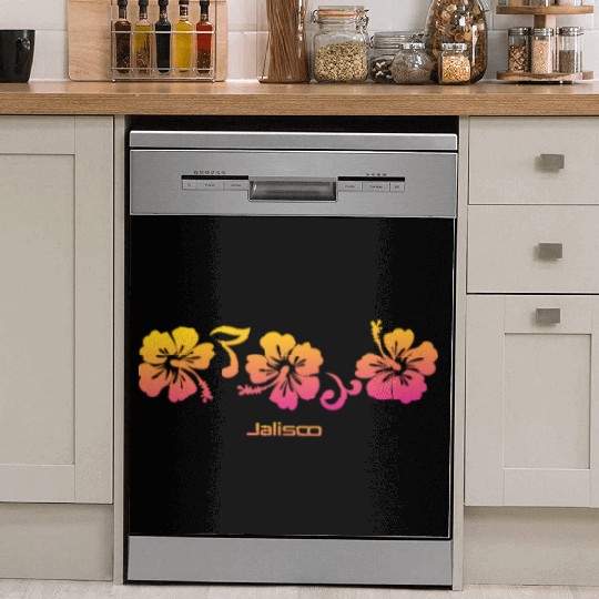 Jalisco Mexico Hibiscus Souvenir Vacation Dish Washer Covers