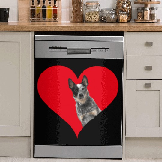 Heart Shape Australian Cattle Dog'S Day Dish Washer Covers
