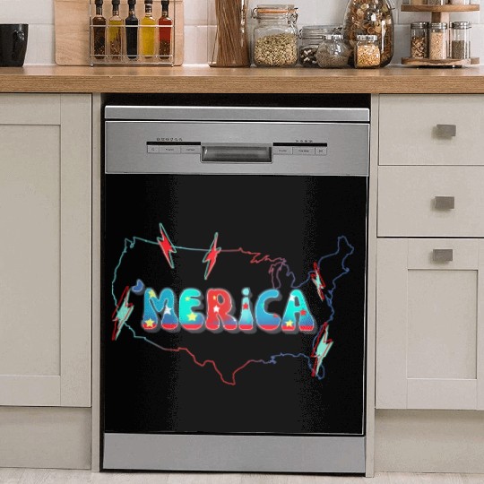 Merica Happy 4Th Of July Independence American Day Dish Washer Covers