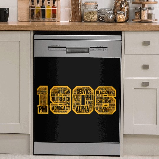 Mens Alpha African Fraternity Hand Sign 1906 Words Dish Washer Covers