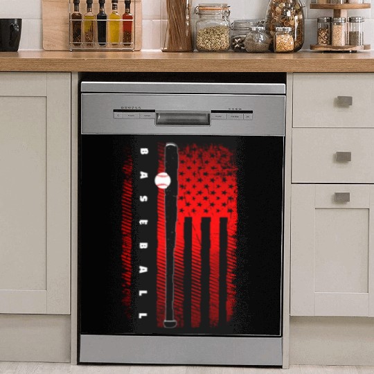 American Flag Baseball Dish Washer Covers