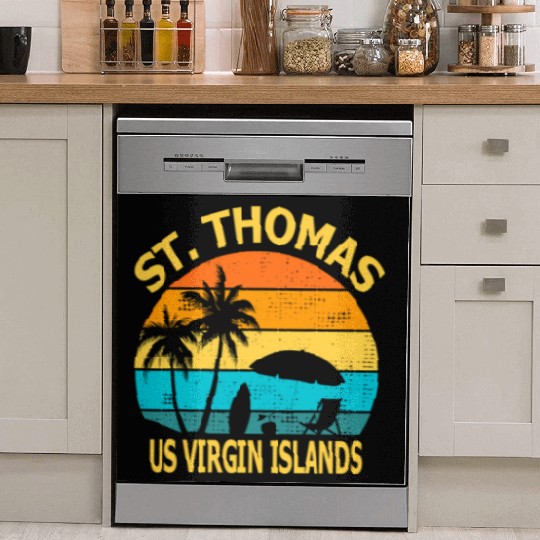 Travel St Thomas Us Virgin Islands Vacation Souven Dish Washer Covers
