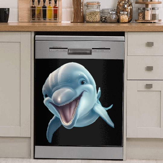Sunny Delphinia: Joyful Dolphin's Paradise Dish Washer Covers