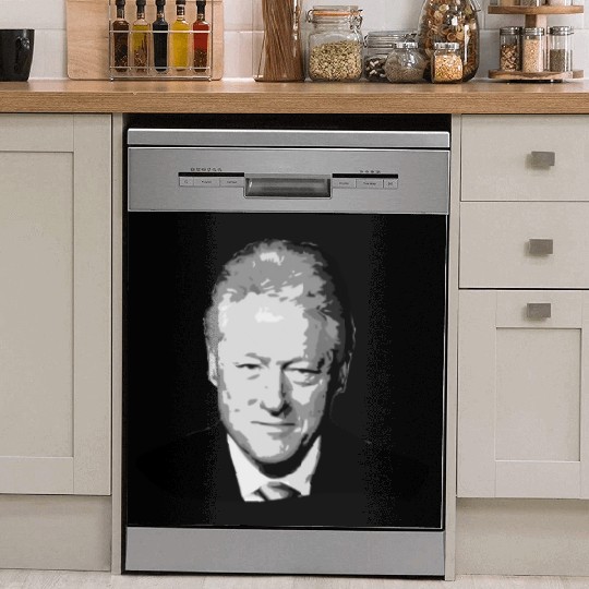 Bill Clinton Grayscale Pop Art Dish Washer Covers