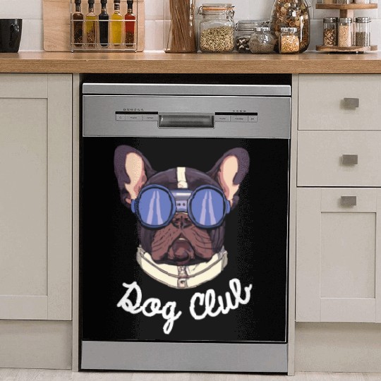 Frenchie Dog Club Pilot Dog Lover Frenchie Dish Washer Covers