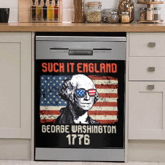 Suck it England George Washington 1776 USA Dish Washer Covers