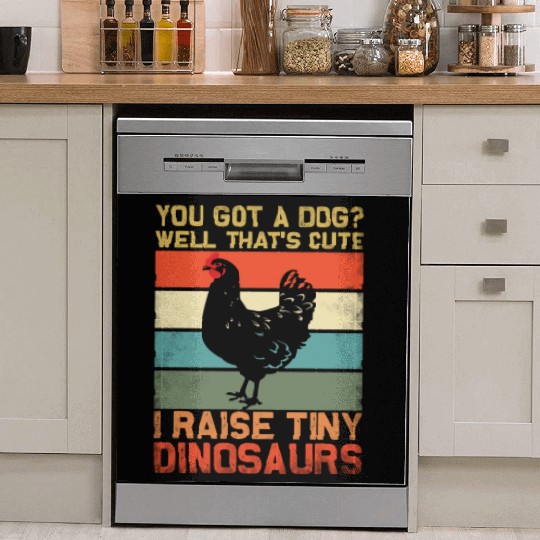 Farmer Design Got A Chickens Dinosaur Dish Washer Covers