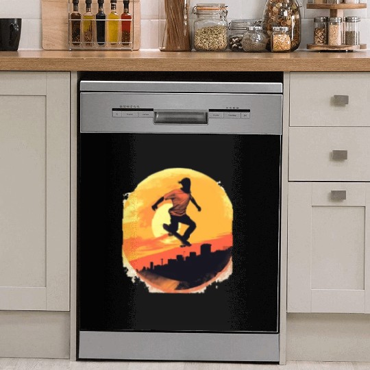 Skateboarding Skateboarder Skater Silhouette Dish Washer Covers