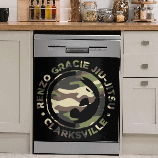 Renzo Gracie Jiu-Jitsu Clarksville Camouflage Logo Dish Washer Covers