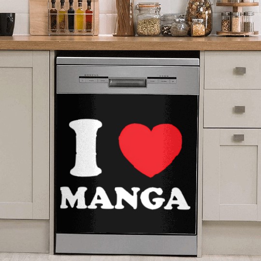 Manga Fan Of Japanese Animation Comics Heart Manga Dish Washer Covers