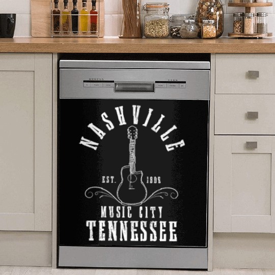 Nashville Tennessee Country Music City Guitar Dish Washer Covers