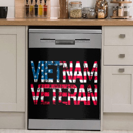 Vietnam Veteran Us Flag Vietnam Vets Dish Washer Covers