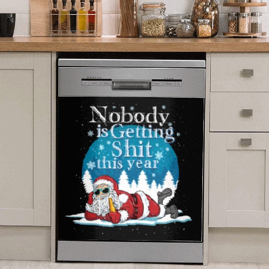 Santa 2020 Claus Ugly Bad Santa Dish Washer Covers