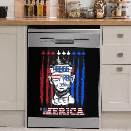 Merica Lincoln Independence Day Party Patriots Dish Washer Covers