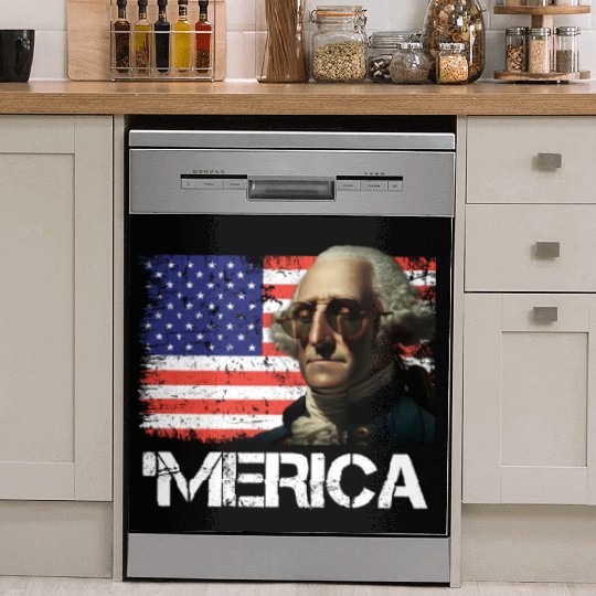 Merica George Washington Independence Day USA Dish Washer Covers