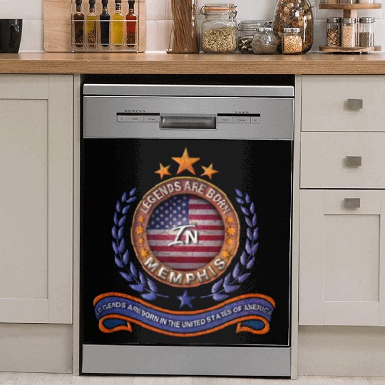 Legends of Memphis Tennessee Retro USA Flag Dish Washer Covers