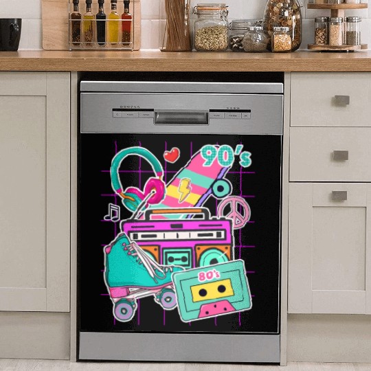 80'S 90'S Party Elements - Pop - Music Cassette Dish Washer Covers