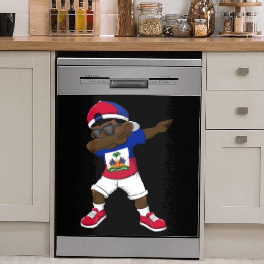 Dabbing Haitian Haiti Flag Dab Dance Dish Washer Covers
