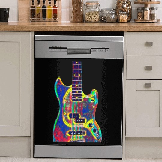 Bass Guitar Musician Player Dish Washer Covers