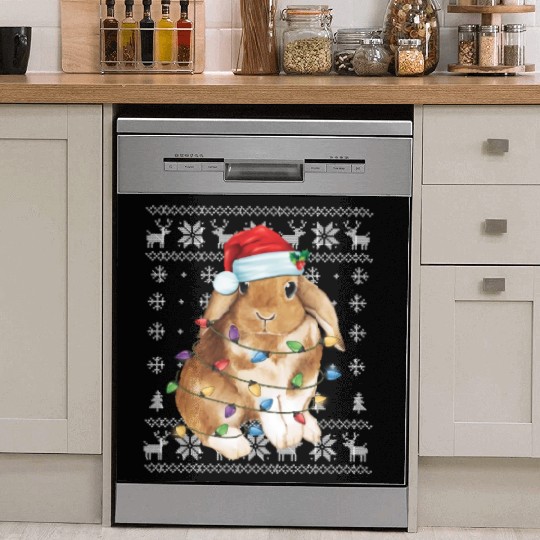 Bunny Rabbit Ugly Tree Decor Dish Washer Covers