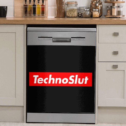 Technoslut Techno Slut Edm Rave Electro Dance Dish Washer Covers