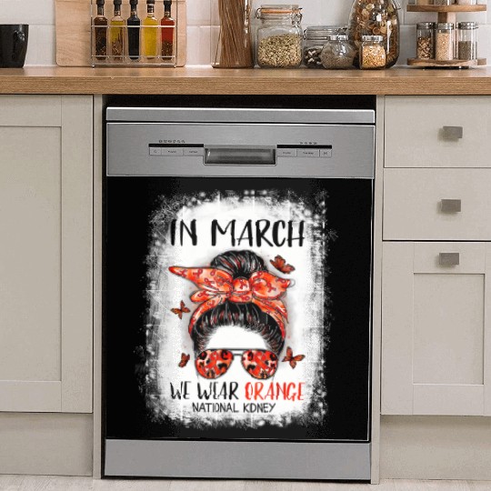 Bleached In March We Wear Orange National Ney Dish Washer Covers