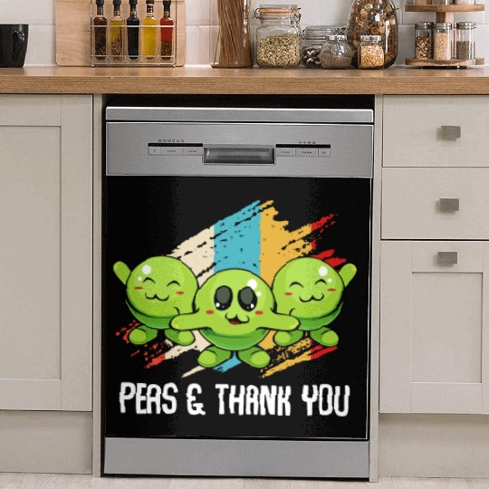 Peas Peas Thank You Cute Vegan Pun Dish Washer Covers