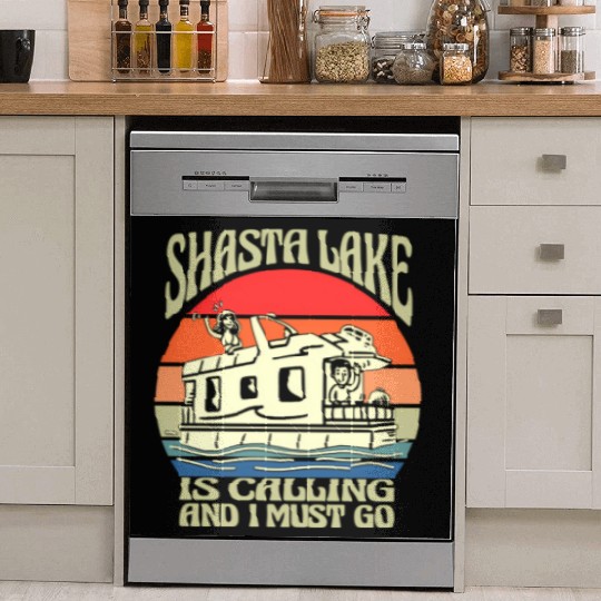 Shasta Lake Is Calling California Vacation Dish Washer Covers