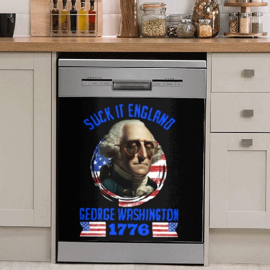 George Washington 1776 Suck it England USA Dish Washer Covers