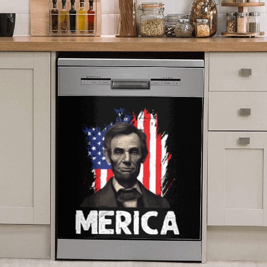 Merica Lincoln President Independence Day Party Dish Washer Covers