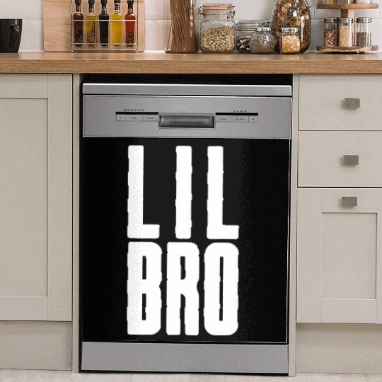 Lil Bro - Siblings Men Kids Adult Fraternity Littl Dish Washer Covers