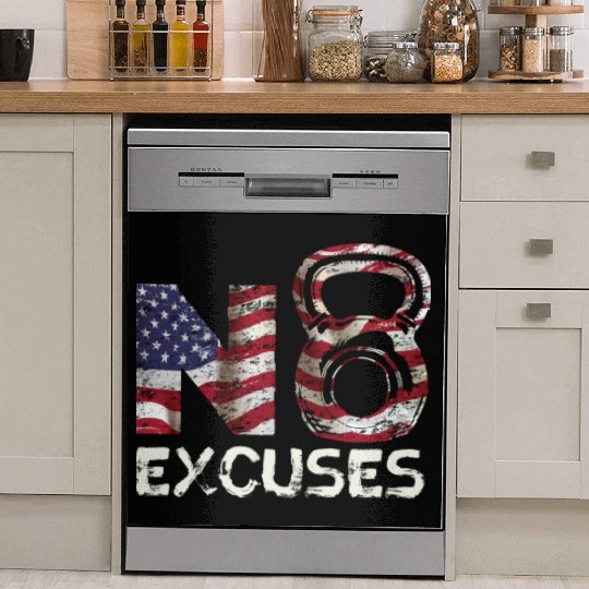 Patriotic 4th Of July Body Workout No Excuses Dish Washer Covers