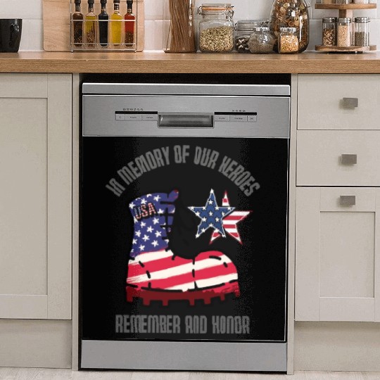 God bless America the land of the free Dish Washer Covers