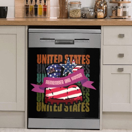 God bless America the land of the free Dish Washer Covers