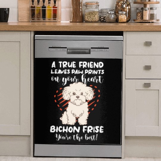 A True Friend Leaves Paw Prints On Your Heart Dish Washer Covers