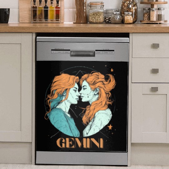 Lesbian Gemini zodiac sign gay girls horoscope Dish Washer Covers