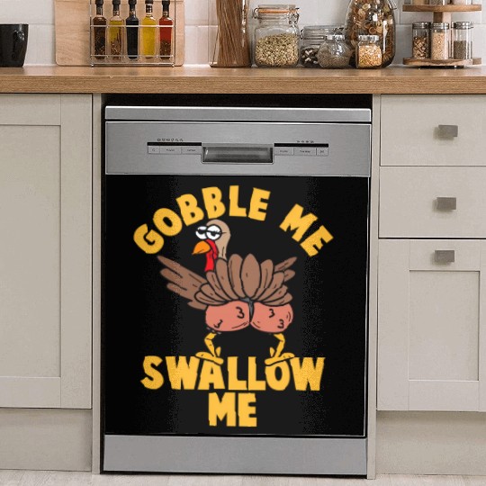 Twerking Turkey Gobble Me Swallow Me Thanksgiving Dish Washer Covers
