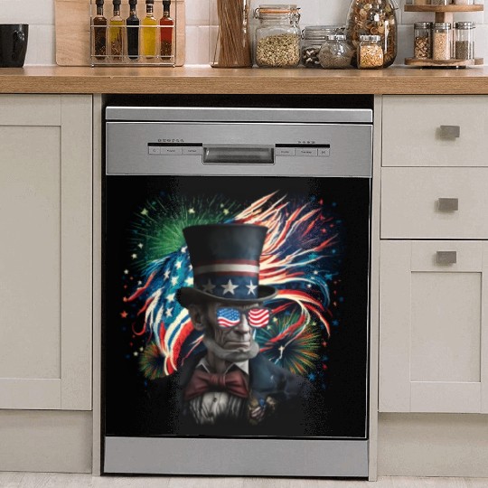 Merica Lincoln Independence Day Party 4th July Dish Washer Covers