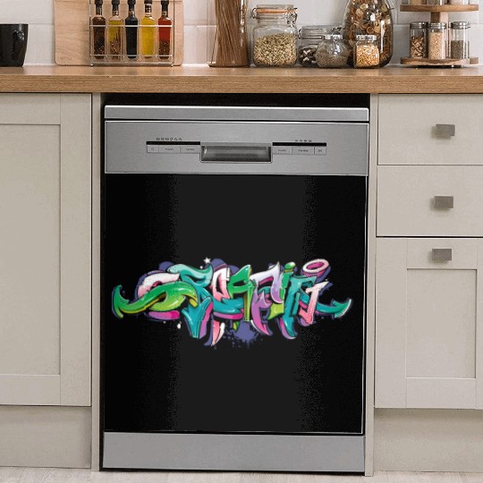 Graffiti Street Graffiti Tag Urban Graffitis Rap Dish Washer Covers