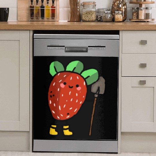 Cute Little Farmer Strawberry Design Dish Washer Covers