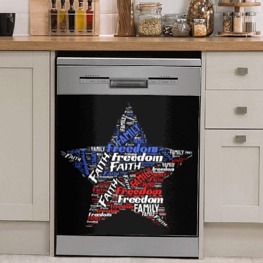 Faith Freedom Family Embrace Patriotic Unity USA Dish Washer Covers