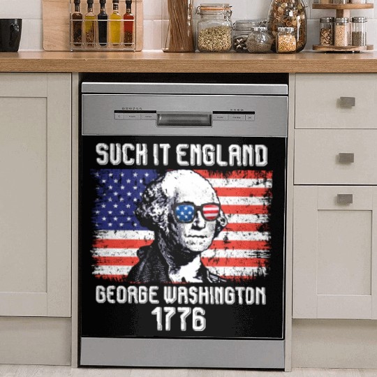 Suck it England George Washington 1776 USA Dish Washer Covers