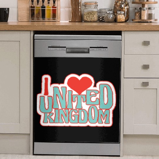 United kingdom hearts Dish Washer Covers