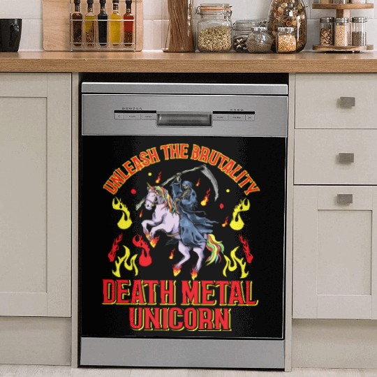 Goth Rock Satan Unicorn Festivals Death Metal Dish Washer Covers