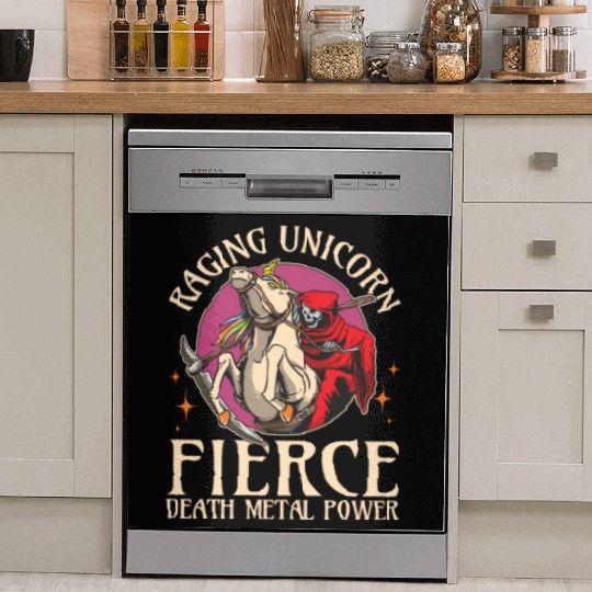 Goth Rock Satan Unicorn Festivals Death Metal Dish Washer Covers