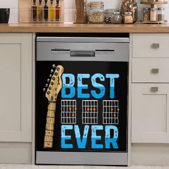 Best Dad Ever Guitarist Father Guitar Musician Dish Washer Covers